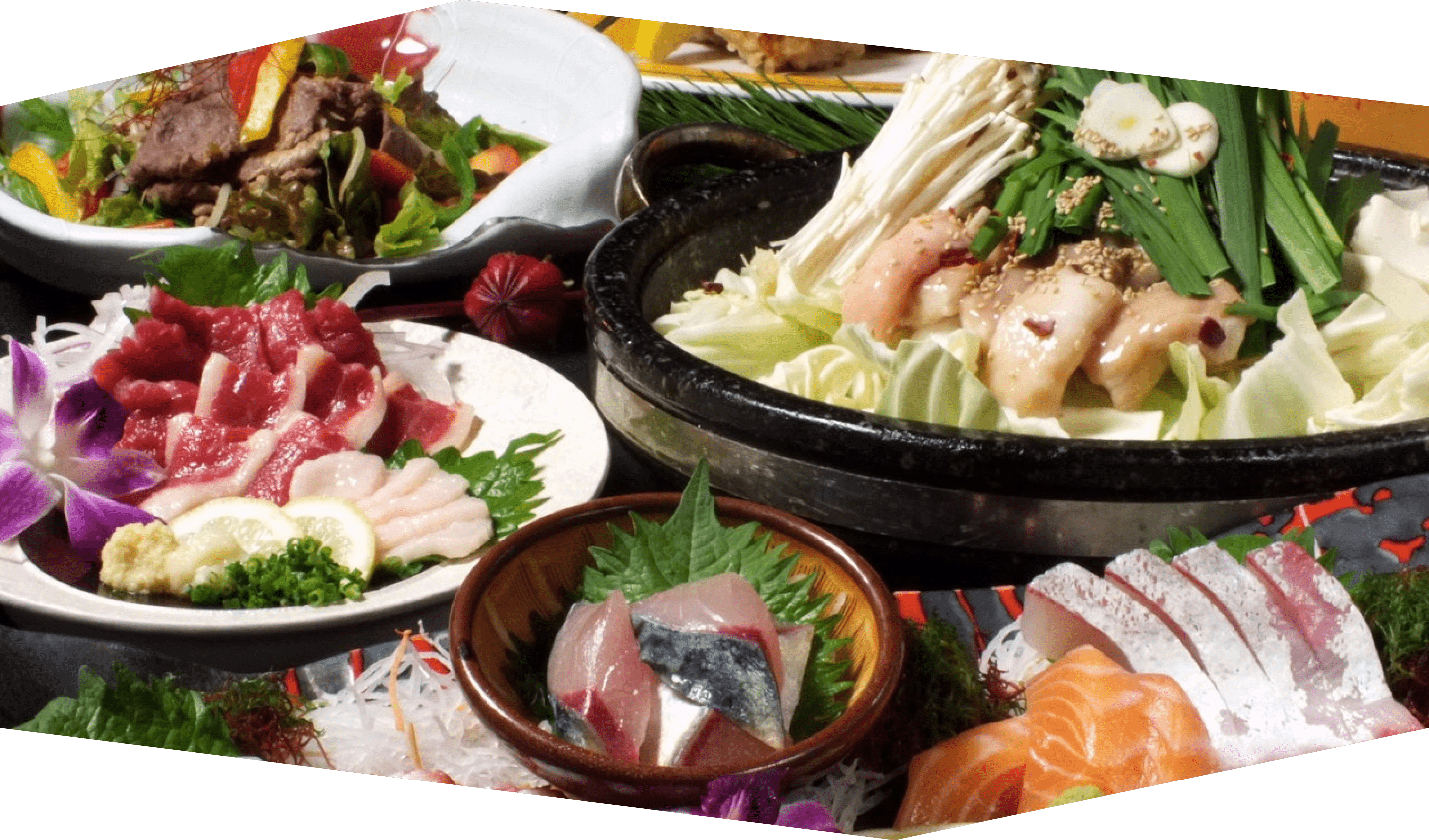 九州名物を一同に味わえるお得なコースをご用意しております。